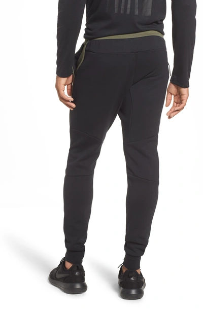 Shop Nike Tech Fleece Jogger Pants In Black/ Twilight Marsh/ Black