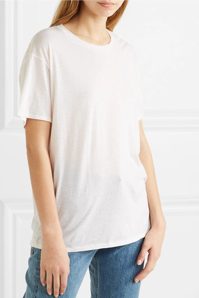 Shop R13 Boy Cotton And Cashmere-blend T-shirt In White