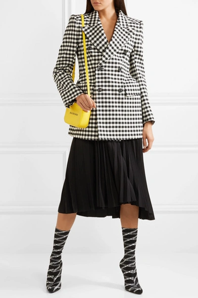 Shop Balenciaga Hourglass Gingham Woven Blazer