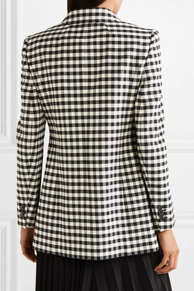 Shop Balenciaga Hourglass Gingham Woven Blazer