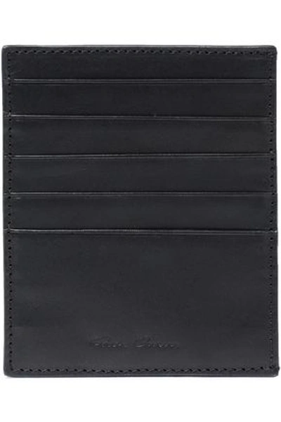 Shop Rick Owens Woman Textured-leather Cardholder Black