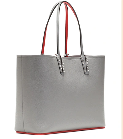 Shop Christian Louboutin Cabata Leather Tote In Grey