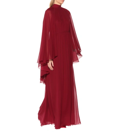 Shop Giambattista Valli Silk Gown In Red