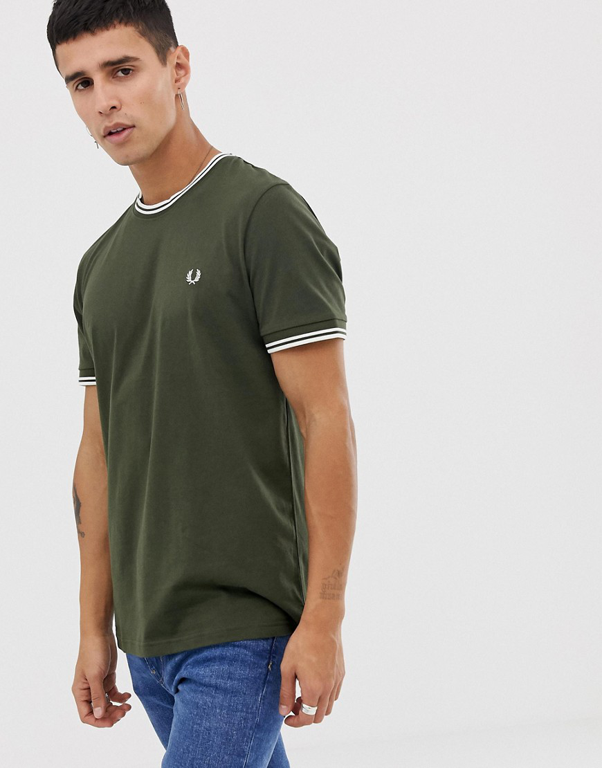 fred perry twin tipped t shirt green