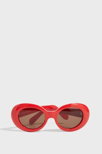 Shop Acne Studios Mustang Sunglasses In Red