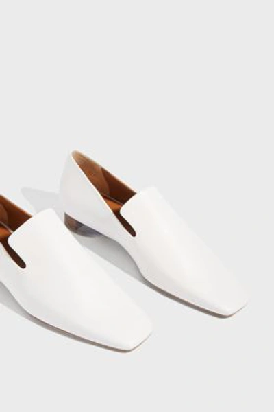 Shop Neous Brassavola Leather Loafers In White