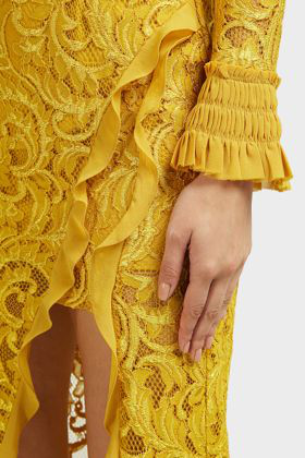 alexis fala lace midi dress