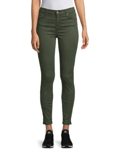 Shop 7 For All Mankind B(air) Skinny Ankle Jeans In Bottle Green
