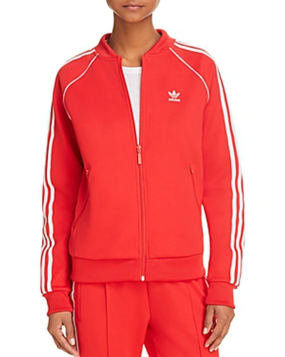 Shop Adidas Originals Sst Track Jacket In Radient Red
