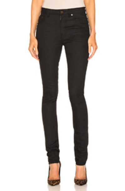 Shop Saint Laurent Skinny Pant In Black In Used Black