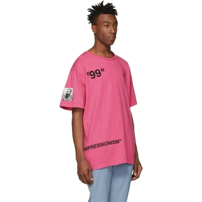 Off-white Impressionism-print T-shirt In Pink | ModeSens