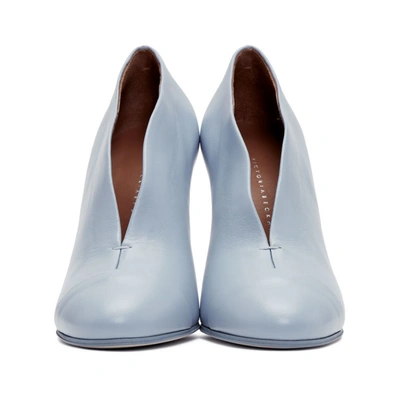 Shop Victoria Beckham Blue Refined Pin Pump Heels In Baby Blue