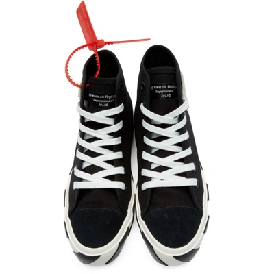 Shop Off-white Black Vulcanized High-top Sneakers