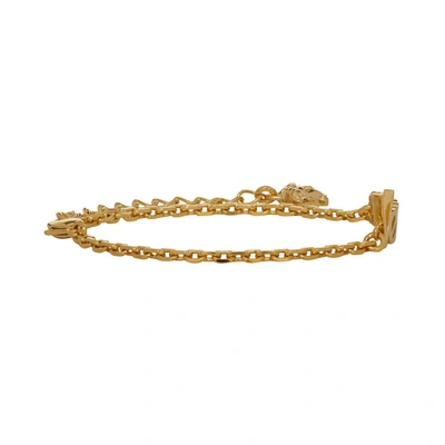 Shop Versace Gold Vintage Logo Bracelet In D00h Gold