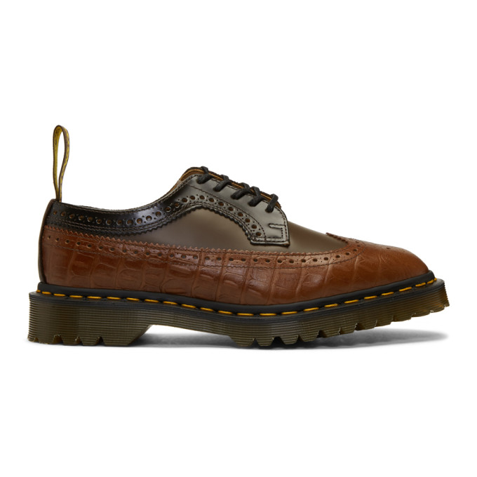 Dr. Martens Brown Engineered Garments Edition Mixed Leather 3989 Brogues |  ModeSens