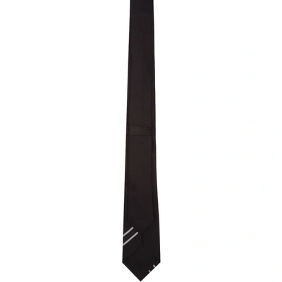 Shop Givenchy Black Logo Band Tie In 004blkwht