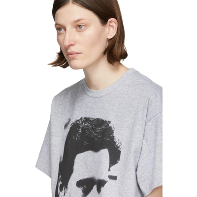 Shop Raf Simons Grey Pierced Man Big Fit T-shirt In 00081 Ltgry