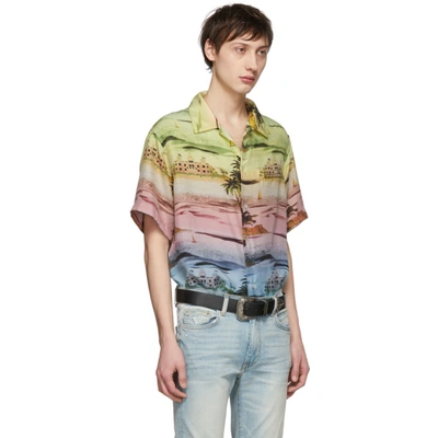 Shop Amiri Multicolor Rainbow Beverly Hills Shirt In Rnb Rainbow