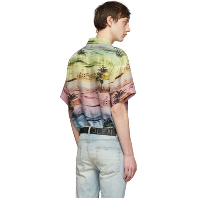 Shop Amiri Multicolor Rainbow Beverly Hills Shirt In Rnb Rainbow