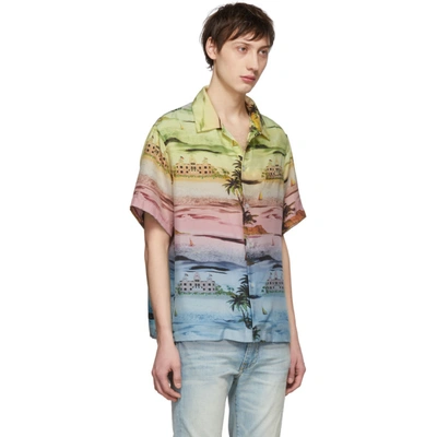 Shop Amiri Multicolor Rainbow Beverly Hills Shirt In Rnb Rainbow
