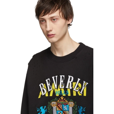Shop Amiri Black Beverly Hills Sweatshirt