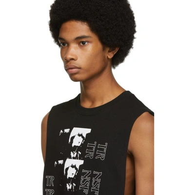 Shop Raf Simons Black Toya Sleeveless T-shirt In 00099 Black