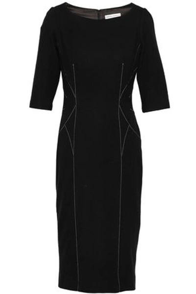 Shop Amanda Wakeley Woman Wool-blend Dress Black