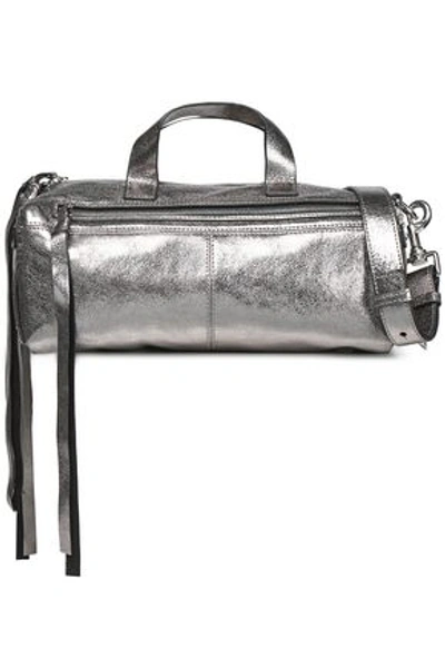 Shop Mcq By Alexander Mcqueen Mcq Alexander Mcqueen Woman Metallic Leather Shoulder Bag Silver