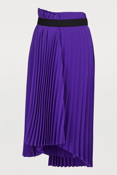 Shop Balenciaga Pleated Midi Skirt In 5530