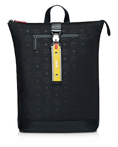 Shop Mcm Resnick Monogram Nylon Medium Backpack In Black