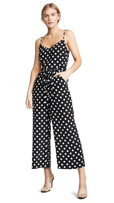 Shop L Agence Jaelyn Camisole Jumpsuit In Black/ivory