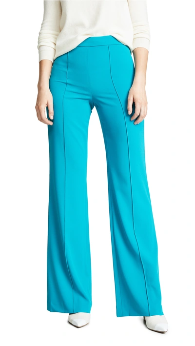Shop Alice And Olivia Jalisa Fitted Pants In Teal