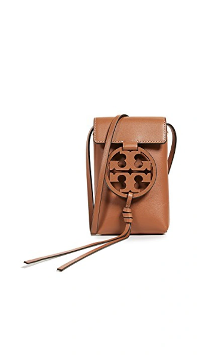 Shop Tory Burch Miller Phone Crossbody Phone Pouch In Aged Carmello