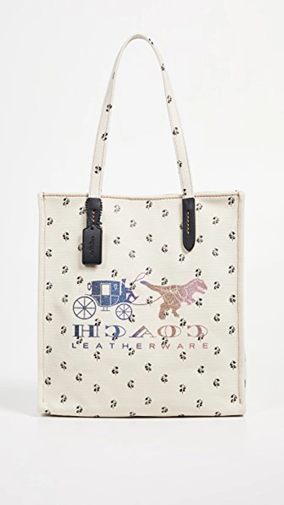 Coach Reverse Rexy & Carriage Canvas Tote In Chalk | ModeSens