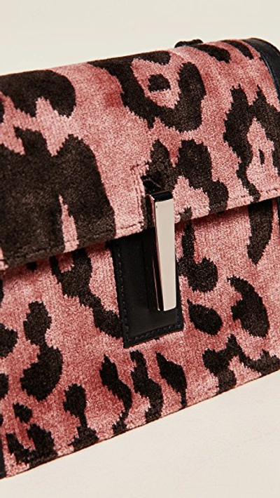 Shop Hayward Mini Soft Clutch In Pink Leopard/black