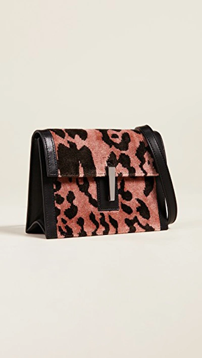 Shop Hayward Mini Soft Clutch In Pink Leopard/black