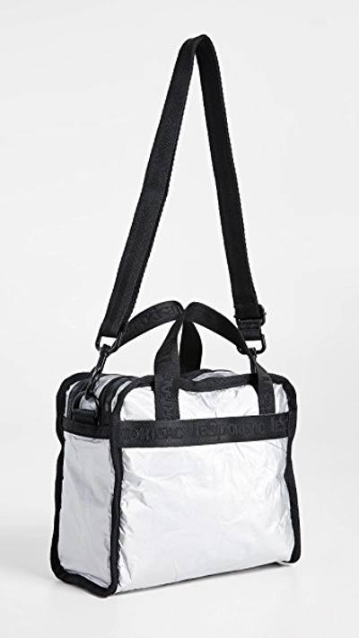 Shop Lesportsac Gabrielle Small Box Crossbody Bag In Silver