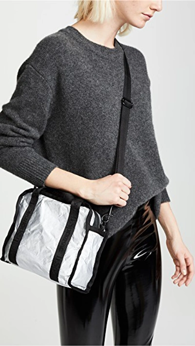 Shop Lesportsac Gabrielle Small Box Crossbody Bag In Silver