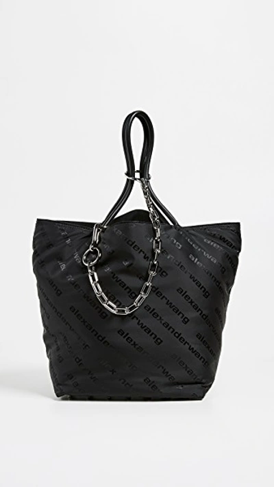 Shop Alexander Wang Roxy Soft Large Tote In Black