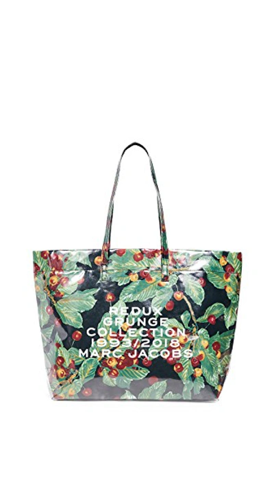 Shop Marc Jacobs Grunge Ew Tote In Red Multi