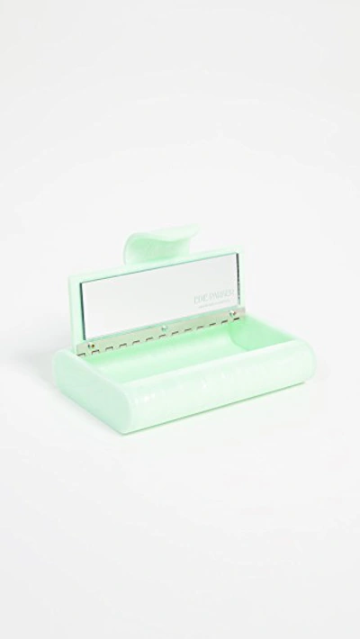 Shop Edie Parker Mini Lara Solid Clutch In Mint Green