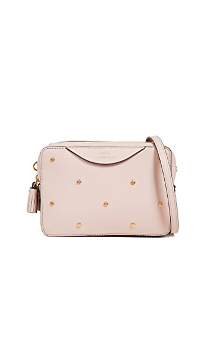 Shop Anya Hindmarch Hexagon Double Zip Wallet Bag In Light Rose