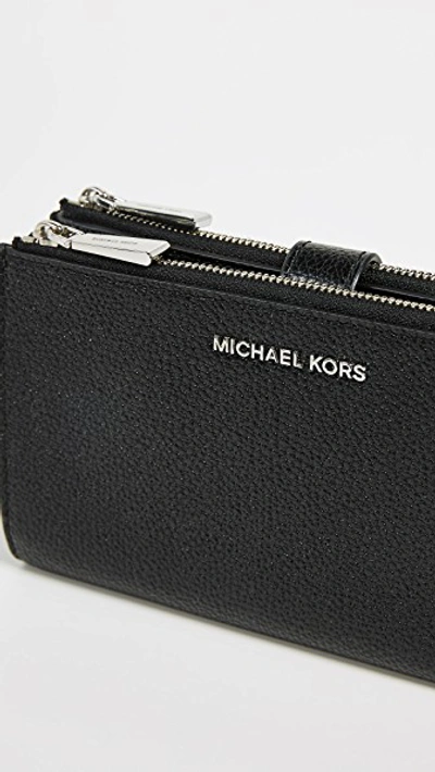 Shop Michael Michael Kors Double Zip Wristlet In Black