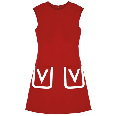 Shop Valentino Red Wool Shift Dress