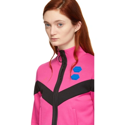 Shop Off-white Pink Gym Track Jacket In Fuchsia