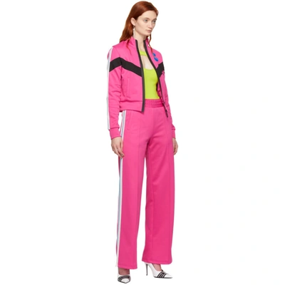 Shop Off-white Pink Gym Track Jacket In Fuchsia