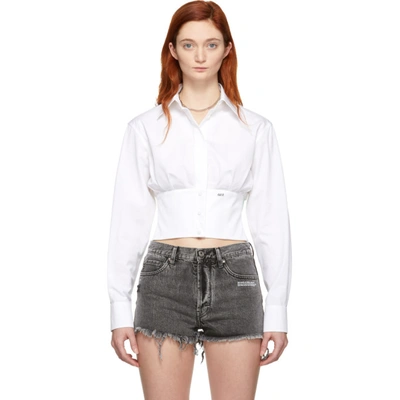 Shop Off-white White Corset Shirt