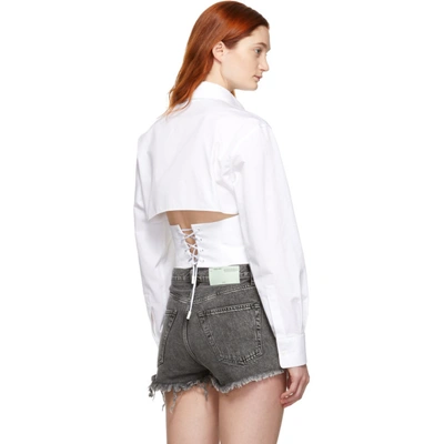 Shop Off-white White Corset Shirt