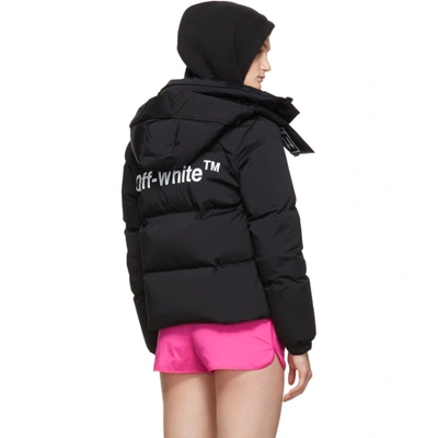 Shop Off-white Black Down Logo Jacket