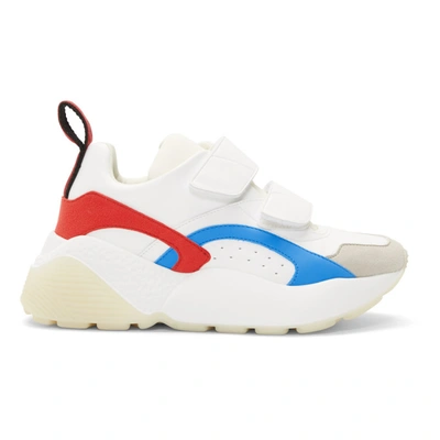 Shop Stella Mccartney White And Red Eclypse Strap Sneakers In 9064 W/re/b